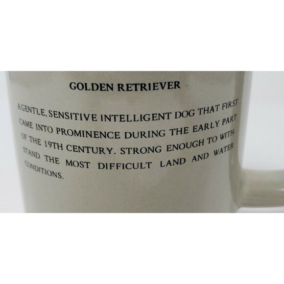 McCoy Coffee Mug Golden Retriever Dog Fetching Duck Stoneware Pottery 5 inch - Picture 4 of 6